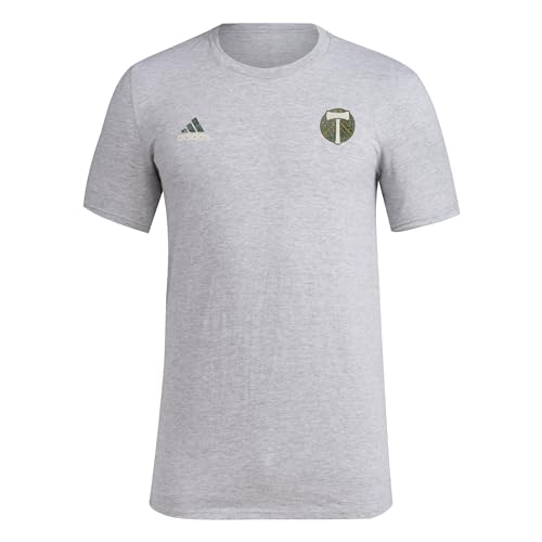 adidas Men's Portland Timbers Local Stoic Short Sleeve Pre-game T-shirt, Medium Grey Heather, X-Large