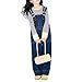 Girls Denim Overalls Teens Baggy Sleeveless Adjustable Jeans Bib Overall Cotton Cute Fashion School (Blue, 6-7 Years)