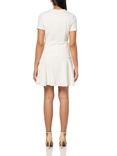 Image of Tommy Hilfiger Women's Short Sleeve Button Front Sparkle Boucle Knit Fit and Flare Mini Dress