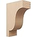 Ekena Millwork 12"W x 24"D x 36"H Series 2 Classic Newport Rough Cedar Woodgrain TimberThane Corbel, Primed Tan