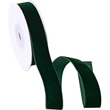 CABODYALS 2 Rollo de Cinta de Terciopelo Verde Oscuro de 13.12 Yardas Y 1.5 Pulgadas de Ancho, Adornos de Tela Suave, Cintas Vintage de Una Sola Cara, Rollos con Carrete para Envolver Regalos, Ramos,