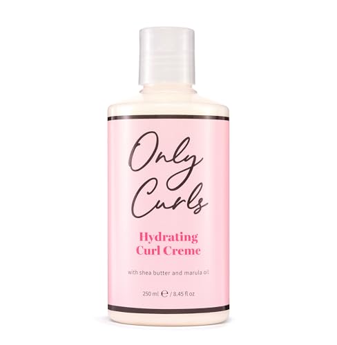 Only Curls Hydrating Curl Crème 250ml Curly Hair Product Curl Enhancer & Control Hydrating Leave-in Styling Cream Soft Defined Frizz-Free Curls Vegan & Cruelty Free For All Curly Hair Types