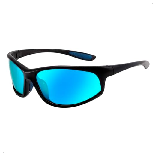 Oculos de Sol Masculino Lentes Proteção UV Esportes Corrida Ciclismo Beach Tenis (Azul)