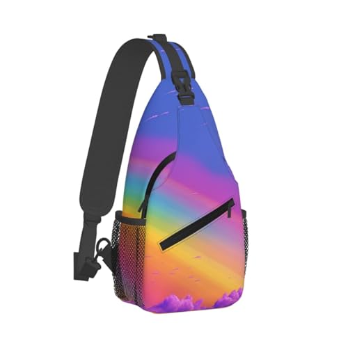 Bolso Cruzado Estilo Deportivo Negro para Hombre y Mujer miniatura 2