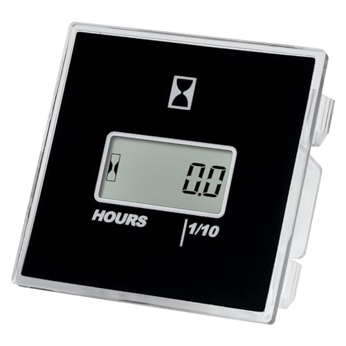 Runleader DC5V to 30V Hour Meter Volt Meter, Maintenance Reminder, Voltage & Oil Pressure Alert for DC Powered Garden Tractor Club Car Forklift Snowmobile Scrubber Machine etc.