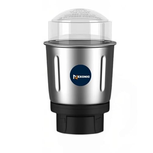 Image of Mixer Grinder Blender Jar Stainless Steel Mini Chutney Container without Transparent Clip Lid Strong Coupler Ideal Kitchen Accessory for Dry Wet Mixture Dosa Batter 500 Ml