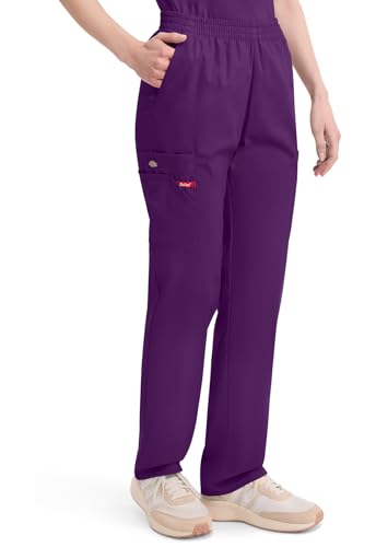 Image of Dickies EDS Signature Scrubs for Women, Elastic Waist Pull-On Cargo Pants for Women in Soft Brushed Poplin - 86106