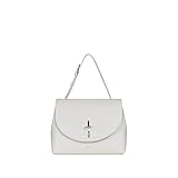  Furla Net Handtasche mit Schulterriemen aus Leder 105604 Talkum