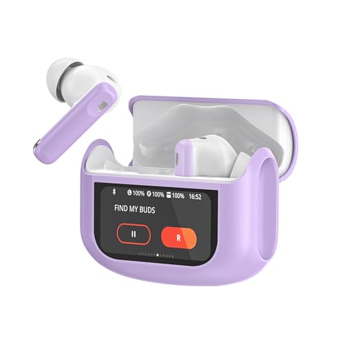 Thunelec Viola Cuffie Bluetooth, 2025 Auricolari Bluetooth 5.4 con ANC/ENC Cancellazione Rumore Cuffie Wireless, 48 Ore Cuffiette IPX7 Impermeabile Cuffie Senza Fili