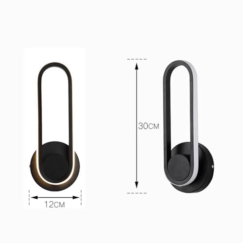 Lámpara de interior LED para pasillo y escaleras con luz regulable negra 6