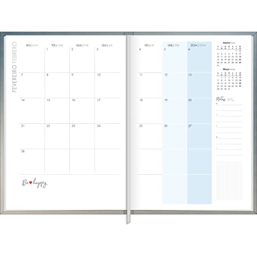 Planner Costurado 13,4 x 19,2 cm West Village Metalizado 2022 - Estampa Degradê cobre - Tilibra