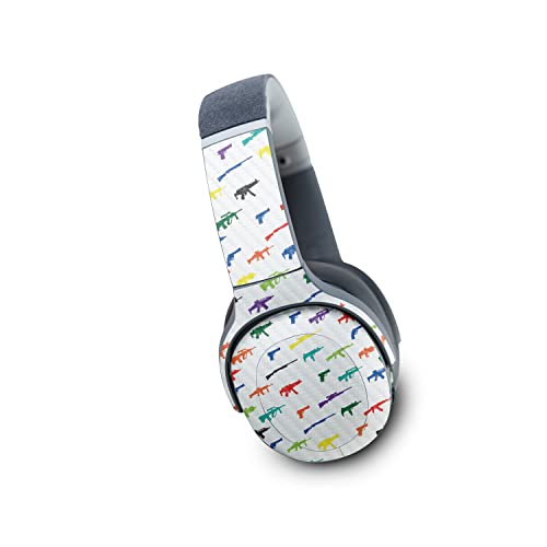 Image of MightySkins Carbon Fiber Skin Compatible with Skullcandy Crusher Evo Wireless - Fun Guns | Protective, Durable Textured Carbon Fiber Finish | Easy to Apply | Made in The USA