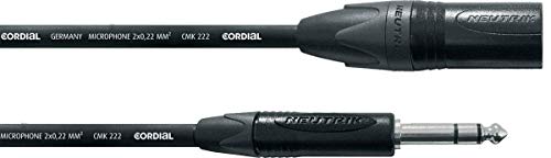 Cordial Cables Câble Audio Xlr Mâle/Jack Stéréo 10 M Câbles Audio Select Xlr