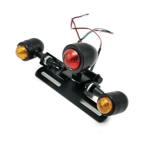 Feu arrière LED pour moto avec support de plaque réglable d'immatriculation