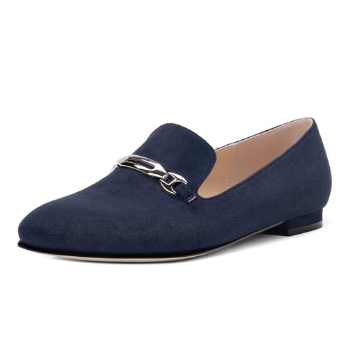 Image of Women's Loafers, Slip On Round Toe Comfortable Flats for Women Dressy and Work, Womens Business Casual Shoes