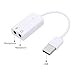 MECCANIXITY 2 Pcs USB Sound Card, USB to 3.5mm Jack Audio Adapter Support Virtual 7.1 Surround Sound White