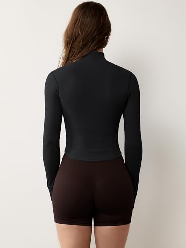 GYM RAINBOW Womens Zip Up Athletic Jacket Lightweight Contour Fit Gym Fitness Workout Jackets with Thumb Holes2