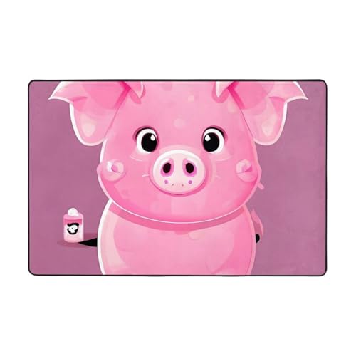 Tapis antidérapant rose lavable en machine pour éliminer les risques de glissade