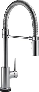DELTA FAUCET Trinsic Pro Einhebel-Federauslauf Touch Küchenspüle Wasserhahn mit Pull-Down-Brause, Touch2O-Technologie und magnetischem Docking Spraykopf, Arctic Stainless 9659T-AR-DST