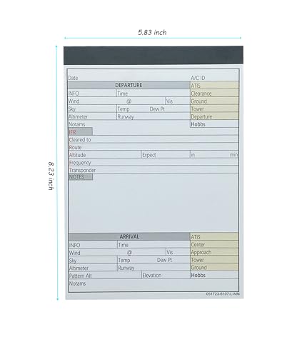 Bloc de notas de aviación estructurado VFR IFR para evitar errores de copia ATC pack de 3 2