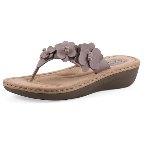 Image of Cliffs by White Mountain Women's Cushioned Cassilia Floral Sandal