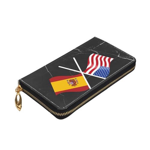 American And Spain Flag Wallet Card Bag4