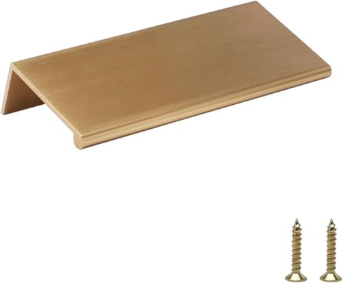 Image of Rergy 4 Pack 3 inch Cabinet Pulls Champagne Bronze Finger Pulls for Cabinets