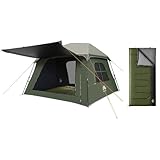 Night Cat Wurfzelt 4 Personen Wasserdicht Camping Schlafsack Deckenschlafsäcke Blackout Pop Up Zelt mit Vorzelt für Camping Outdoor Festival