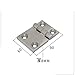 Industrial Heavy Machinery Equipment Cabinet Door Thickened 304 Stainless Steel Flat Hinge 1Pcs(90mmX60mm-With Hole)