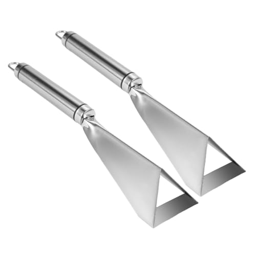 GARVALON 2 pezzi Coltelli per Intaglio Frutta in Acciaio Inossidabile Leggeri e Affilati con Gancio Salvaspazio per Cucina Domestica e Ristoranti Utensili per Affettare Mele e Verdure con