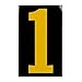 Brady 5890-1, 58901 Bradylite Reflective Number and Letter, (5 Packs of 25 pcs)