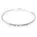 Me Plus Inspirational "YOU'RE MY PERSON" Positive Message Engraved Thin Bangle Hook Bracelet (Silver, brass)