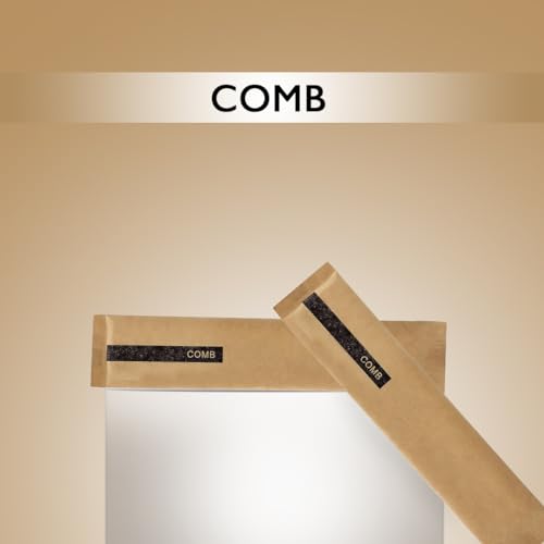 Clayherbs (50 Pcs) Individually Wrapped Combs Disposable Combs Plastic Travel Comb Hair Combs for Hotel Shelter Homeless Charity Church Nursing White Comb