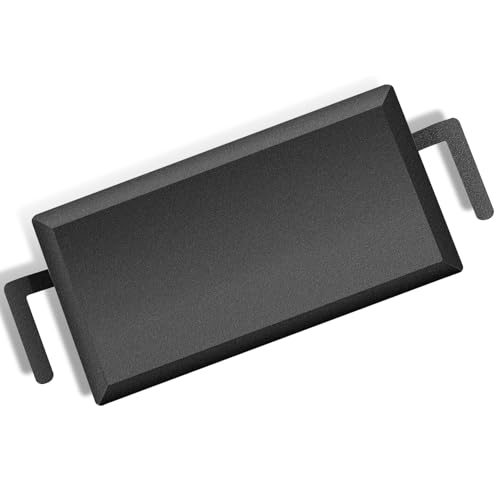 Plancha extragrande de acero al carbono, viene con prensa de parrilla, compatible con estufa de gas, cocina eléctrica, estufa de inducción y horno, superficie de plancha presazonada, soporta
