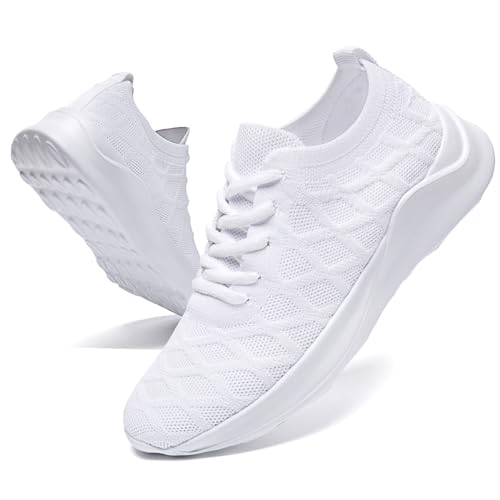 VGPSFN Women Slip on Walking Sneakers Trainers Athletic Running Shoes Sport Tennis Shoes Gym Jogging Fitness Flat Shoes Soft Mesh Gym Workout Lightweight Breathable Soft Outdoor Shoes White UK 8.5 VGPSFN Women Slip on Walking Sneakers Trainers Athletic Running Shoes Sport Tennis Shoes Gym Jogging Fitness Flat Shoes Soft Mesh Gym Workout Lightweight Breathable Soft Outdoor Shoes White UK 8.5