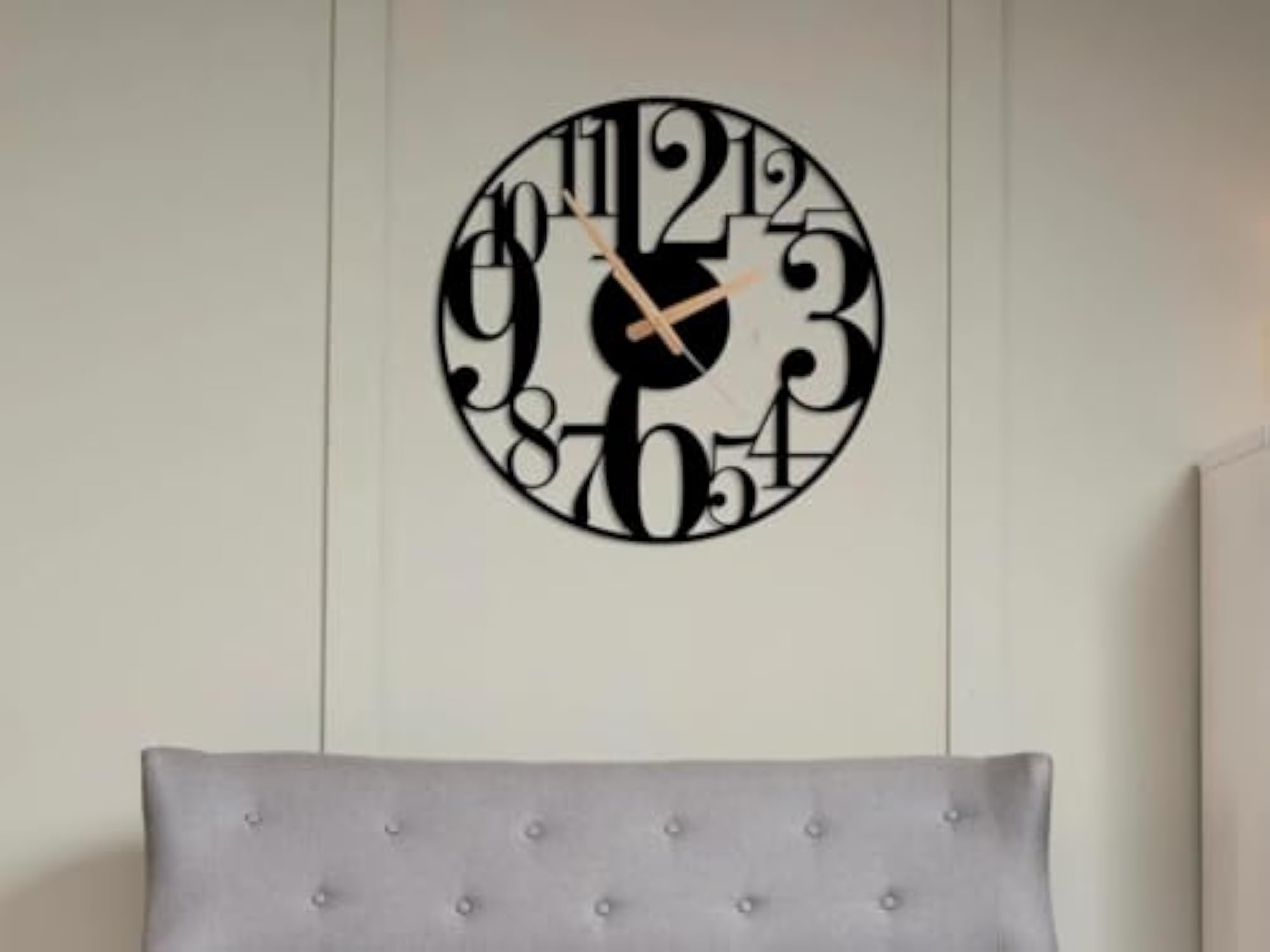 Rustic Metal Wall Clock, Modern Farmhouse Decor