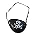 Accessorio Benda per Occhio Pirata Adulti Bambini Carnevale Halloween Idea Regalo Natale Compleanno Festa