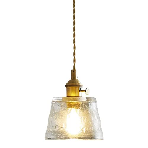 Suspension verre japonais moderne avec luminaire suspendu réglable de bar