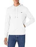 Lacoste Men's Long Sleeved Hooded T-Shirt, White, Medium