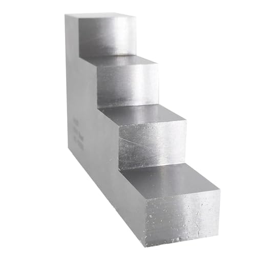 Bloque de Calibración Ultrasónico 4 pasos 0.500" 1.000" 1.500" 2.000" de Acero 1018, dimensiones 3.94 x 1.97 x 1.97 pulgadas miniatura 2