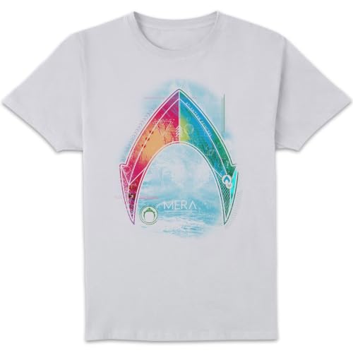 Image of Official Aquaman Mera Beach Symbol Adults T-Shirt - White - L