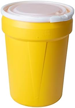 Eagle 1601 Lab Pack Drum with Plastic Lever-lock, 30 Gallon,21-1/8" OD x 28-1/2" Height, Yellow