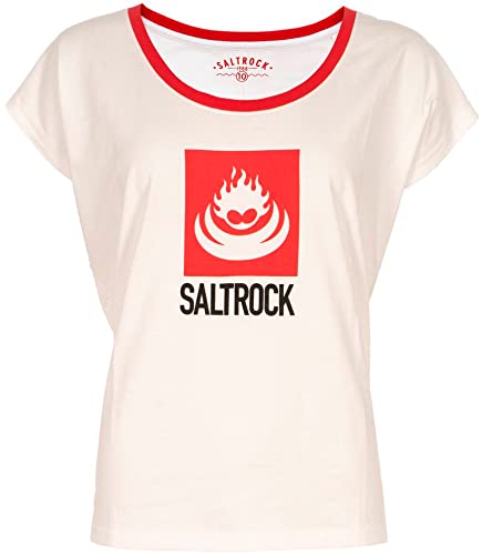 Saltrock Corp - Pigiama da donna con maglietta a maniche lunghe, da donna, per pigiama, bianco, 48