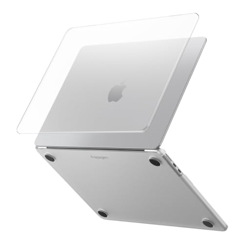 Spigen Air Skin Coque Compatible avec MacBook Air 13 M5(2026), M4/M3/M2(2025-2022) étui Rigide translucide Transparent - Transparent Givré