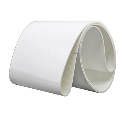 Generic - White PVC Conveyor Belt Material Lightweight Industrial Transport Belt Wide & Wear-Resistant for Packaging Factory, Production Line, Home(W 18in/45.7cm,C 15ft/4.57m)