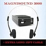 Magnisound 3000 Amplifier Device, Personal Sound/Voice Enhancer, Hearing Aid Listening Assistance Megaphone, TV/Audio Booster - with 15Ft Cable Included (Black)