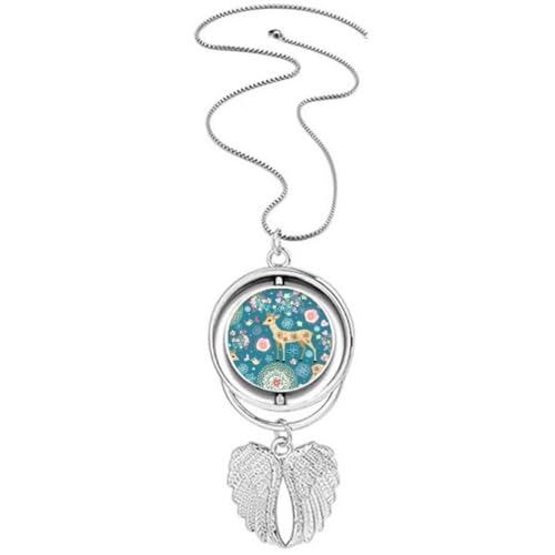 Collier cerf et ailes d'ange avec motif oiseau le cadeau romantique idéal