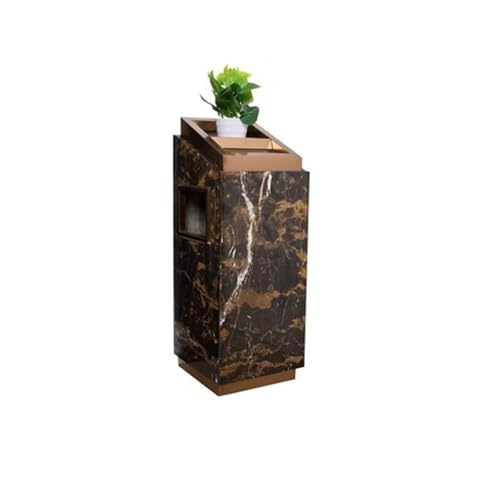 Bote de Basura para Exteriores con Tapa de Acero Inoxidable Vertical con cenicero Bote de Basura Comercial para Exteriores de mármol para vestíbulo de Hotel Edificio de oficinas es