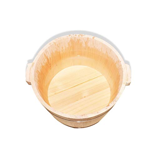 Tina de madera para pies spa con tapa para adultos miniatura 3