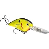 Strike King (HCKVD1.5F-535) KVD 1.5 Flatside Crankbait Fishing Lure, 535 - Chartreuse with Black Back, 3/8 oz, Oversized Bill Design
